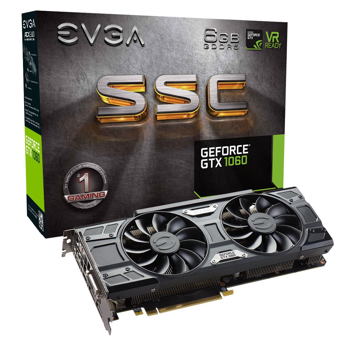 Foto 2 pulgar | Tarjeta Gráfica Evga Geforce Gtx 1060 6gb Ssc Gaming Acx 3.0 - Venta Internacional.