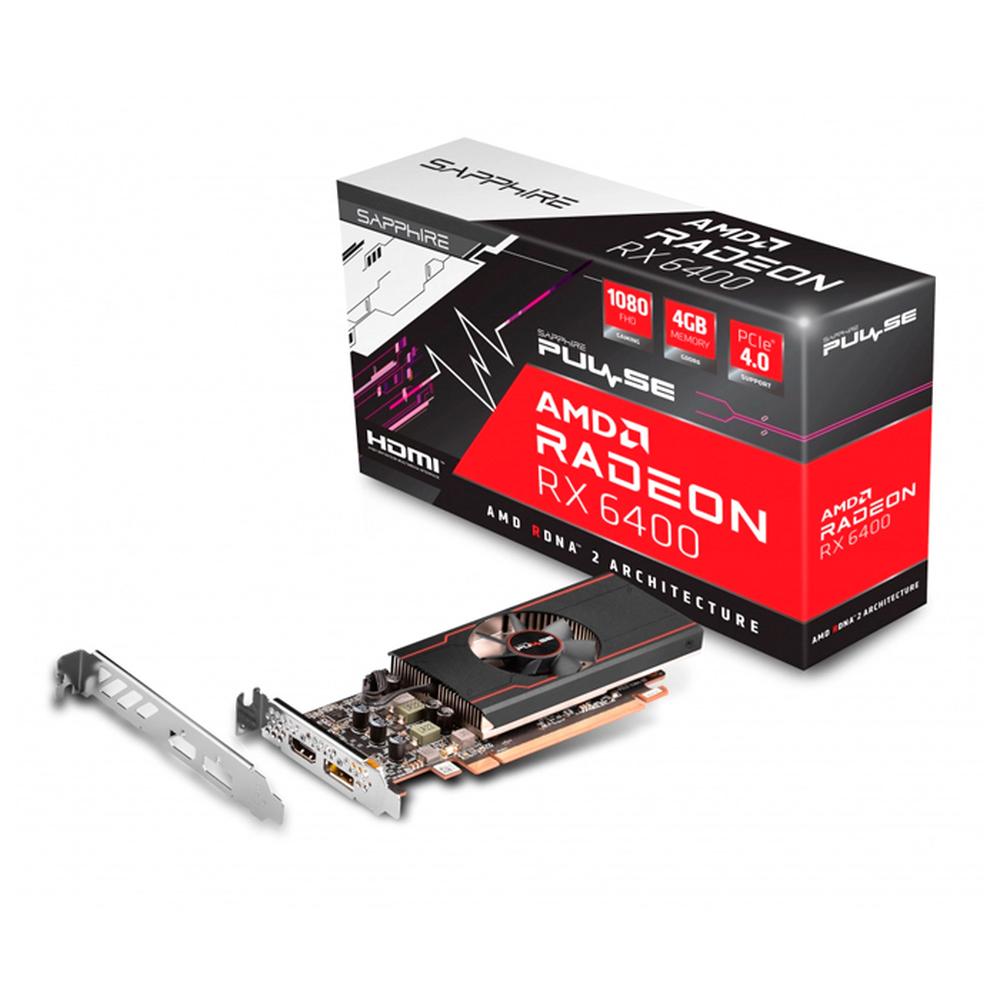 Foto 6 pulgar | Tarjeta de Video Sapphire 11315-01-20G color Negro Pulse AMD Radeon RX 6400 Gaming 4gb GDDR6