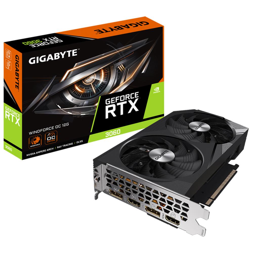 Tarjeta de Video Gigabyte Geforce Rtx 3060 Windforce Oc 12g Gddr6 Gv-n3060wf2oc-12gd color Negro