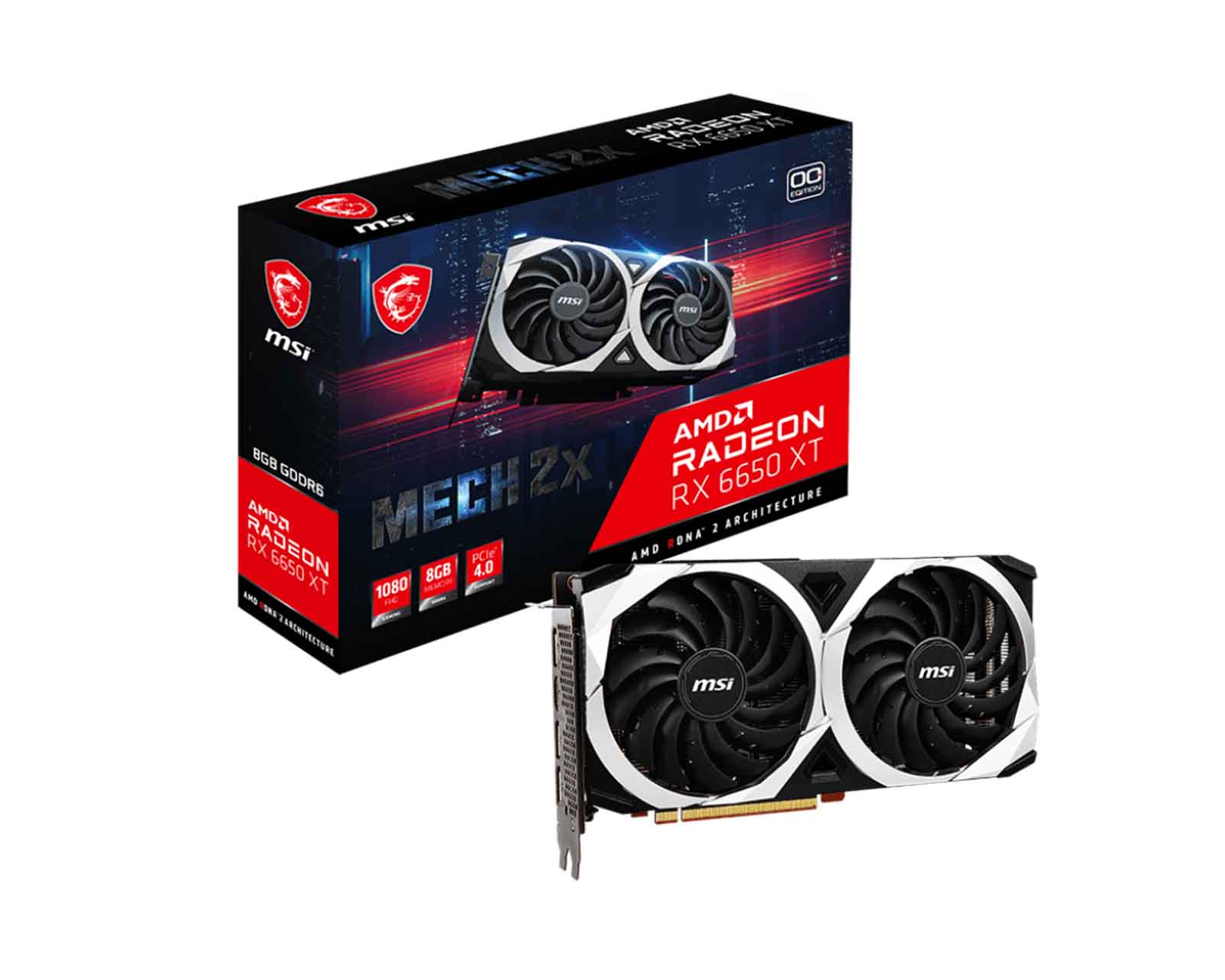 Foto 2 pulgar | Tarjeta De Video Msi Amd Radeon Rx 6650 Xt Mech 2x Oc, 8gb 128-bit Gddr6, Pci Express 4.0