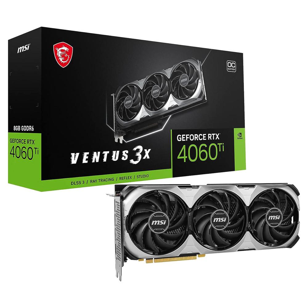 Foto 2 pulgar | Tarjeta De Video Msi Geforce Rtx 4060 Ti Ventus 3x Oc 8gb Gddr6