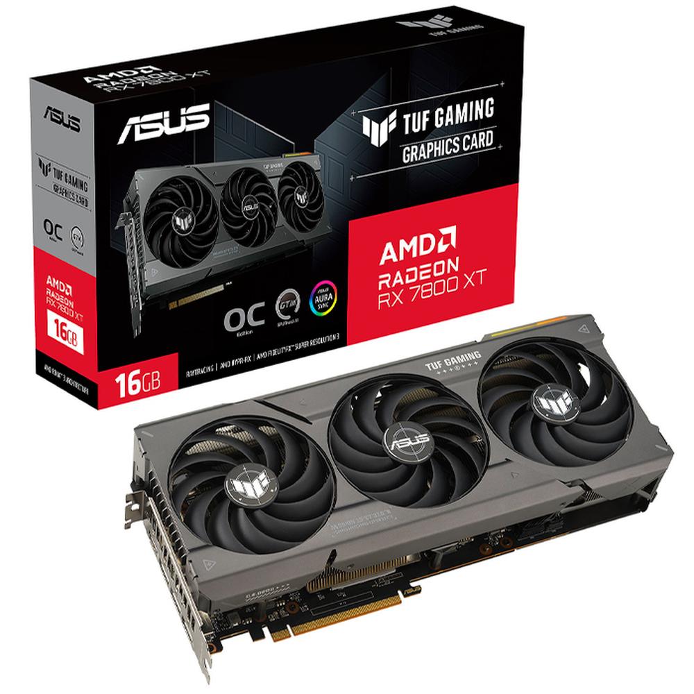 Foto 2 pulgar | Tarjeta De Video Asus Tuf Gaming Radeon Rx 7800 Xt Oc Edition 16gb Gddr6 Tuf-rx7800xt-o16g-gaming Color Gris