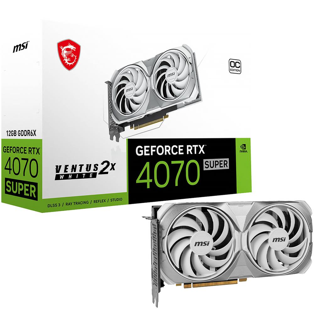 Foto 2 pulgar | Tarjeta de Video MSI Geforce RTX 4070 Super 12G Ventus 2x White Oc 12 GB GDDR6X