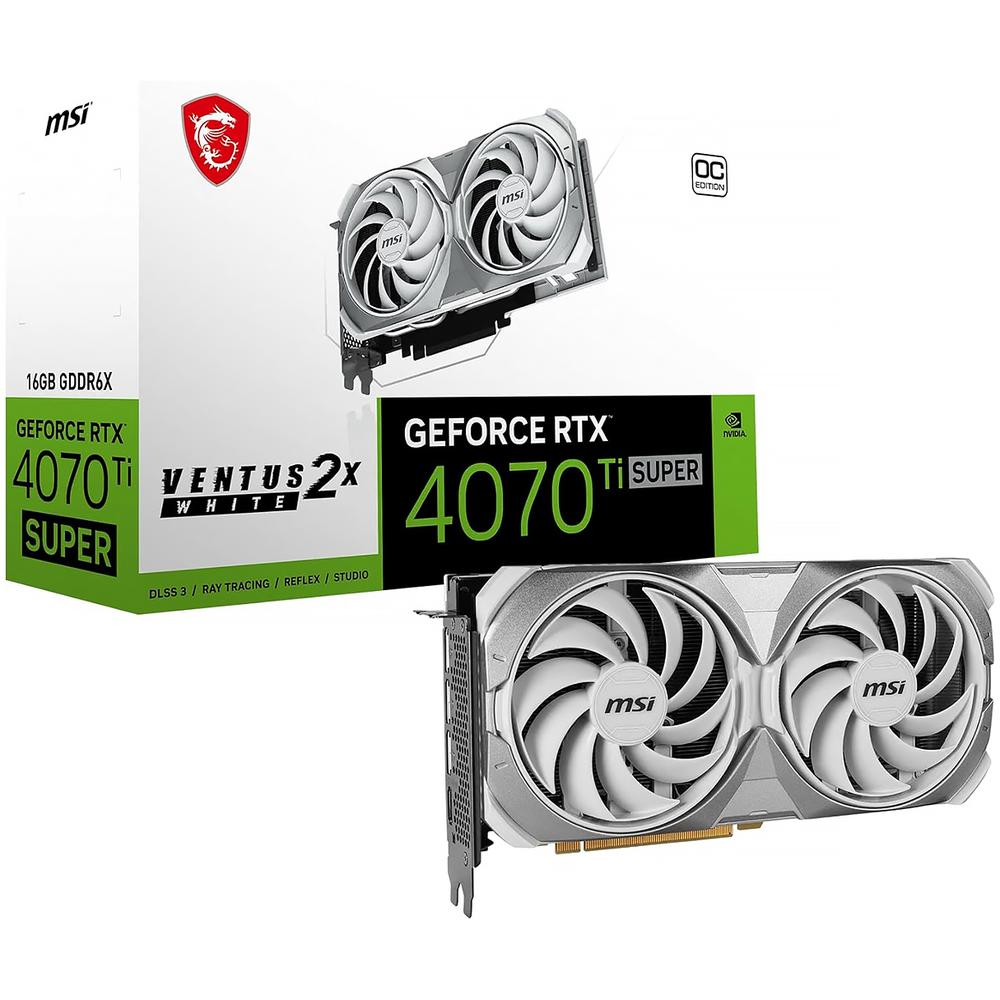 Foto 2 pulgar | Tarjeta De Video Msi Geforce Rtx 4070 Ti Super 16g Ventus 2x White Oc 16gb Gddr6x