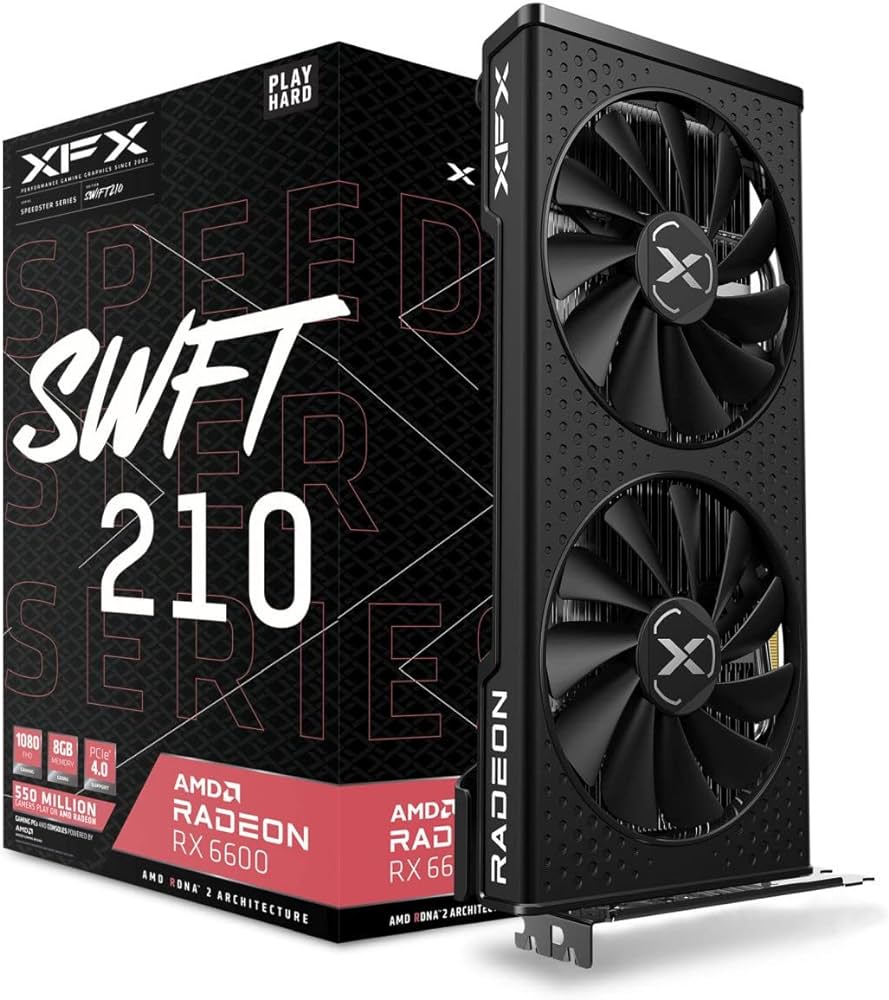 Foto 2 pulgar | Tarjeta de Video Xfx Amd Radeon Rx 6600 Speedster Swft 210 8gb Gddr6 Pcie 4.0 128 Bit