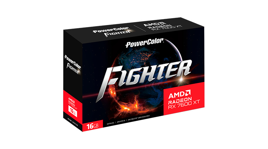 Foto 3 pulgar | Tarjeta De Video Gpu Power Color Radeon Fighter Rx 7600 Xt 16gb Gddr6