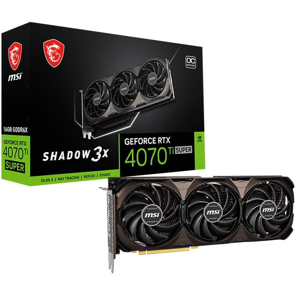 Tarjeta De Video Msi Geforce Rtx 4070 Ti Super 16g Shadow 3x Oc 16gb Gddr6x