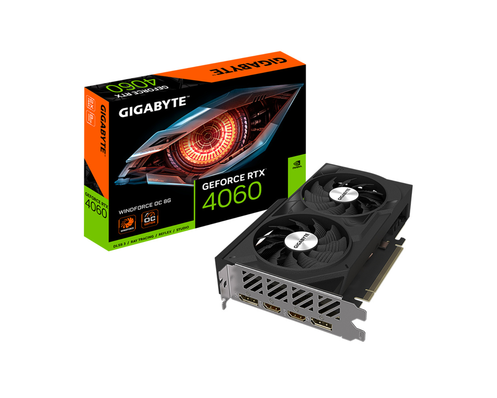 Tarjeta De Video Gigabyte Nvidia Geforce Rtx 4060 Windforce Oc 8g, 8gb 128-bit Gddr6, Pci Express 4.0
