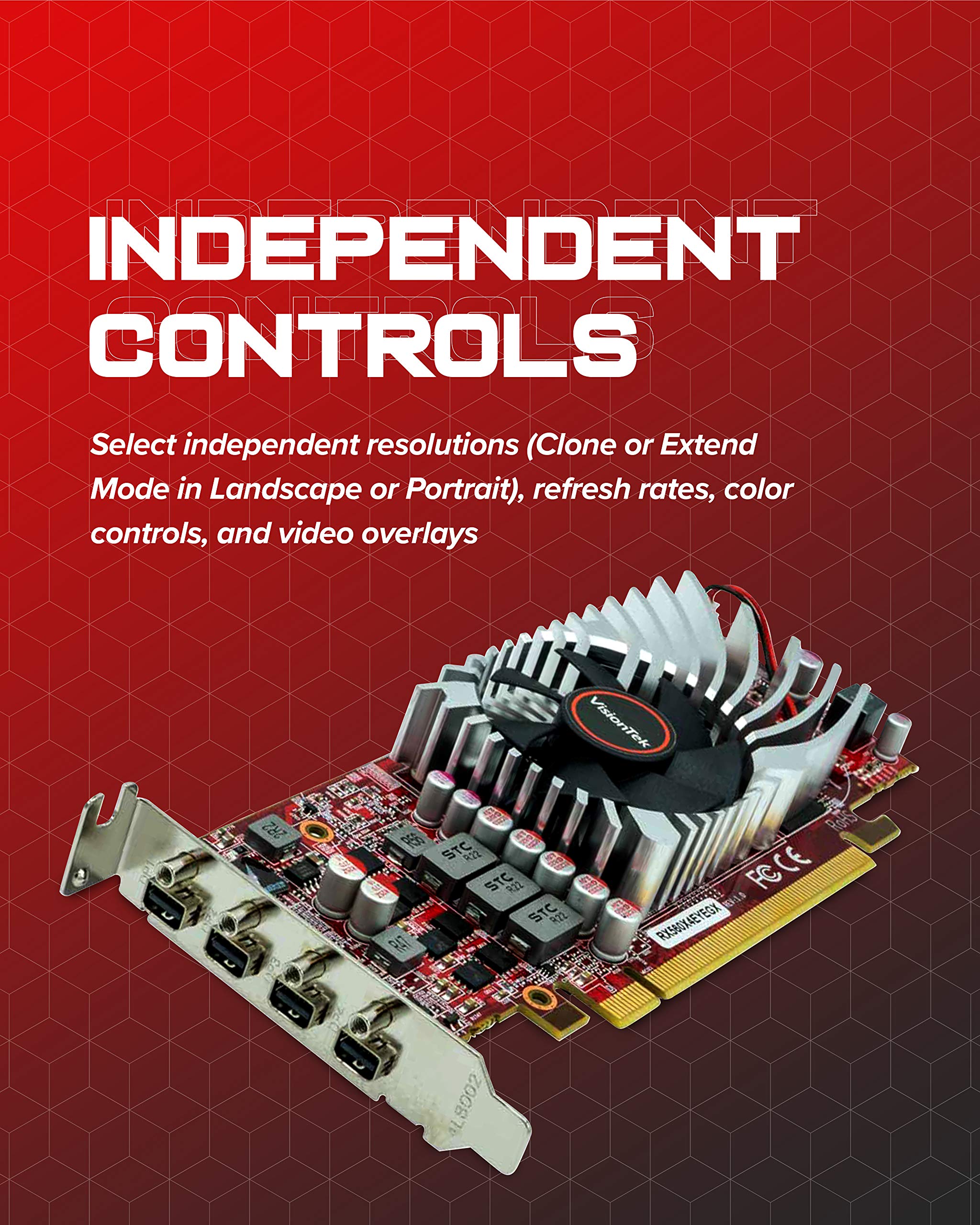 Foto 5 | Tarjeta Gráfica Visiontek Radeon Rx 560 4gb Gddr5 4m 4k - Venta Internacional.