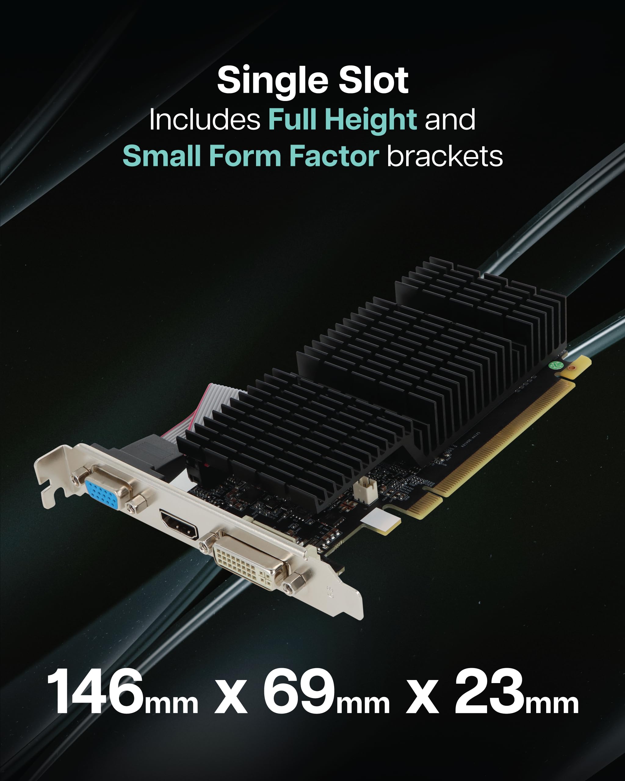 Foto 4 | Tarjeta Gráfica Visiontek Gt 730 Lp De 4 Gb Gddr De Ranura Única 4k - Venta Internacional.
