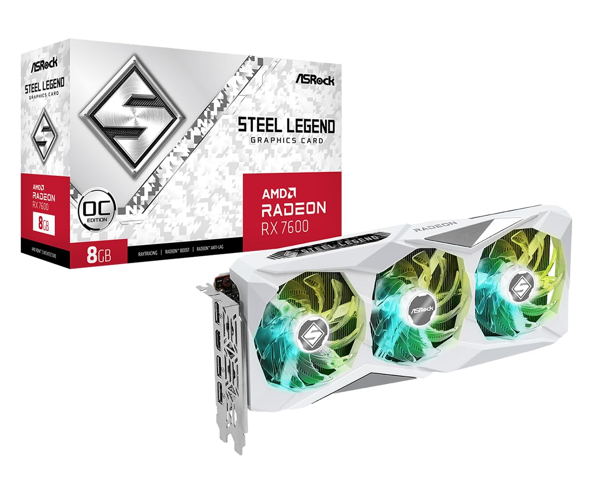 Tarjeta Gráfica Asrock Amd Radeon Rx 7600 Steel Legend 8gb - Venta Internacional.