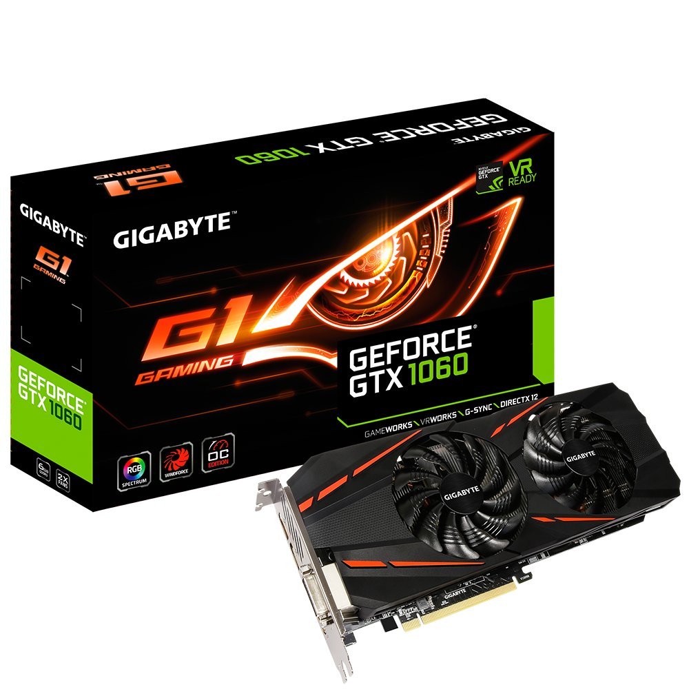 Tarjeta Gráfica Gigabyte Geforce Gtx 1060 G1 Gaming 6gb Gddr5 - Venta Internacional.