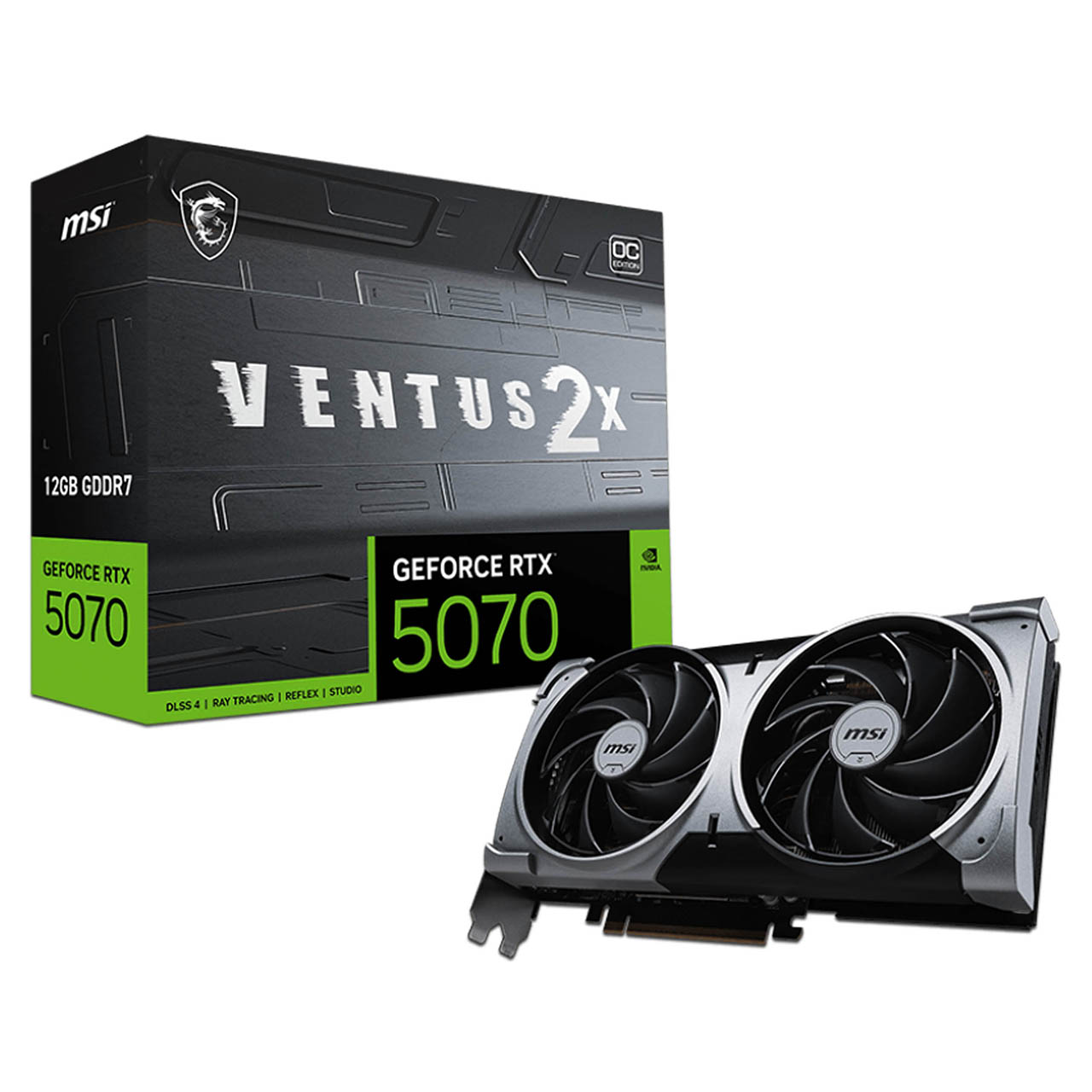 Foto 2 pulgar | Tarjeta De Video Nvidia Geforce Rtx 5070 Msi 12g Ventus 2x Oc, 12gb Gddr7, Pci Express 5.0