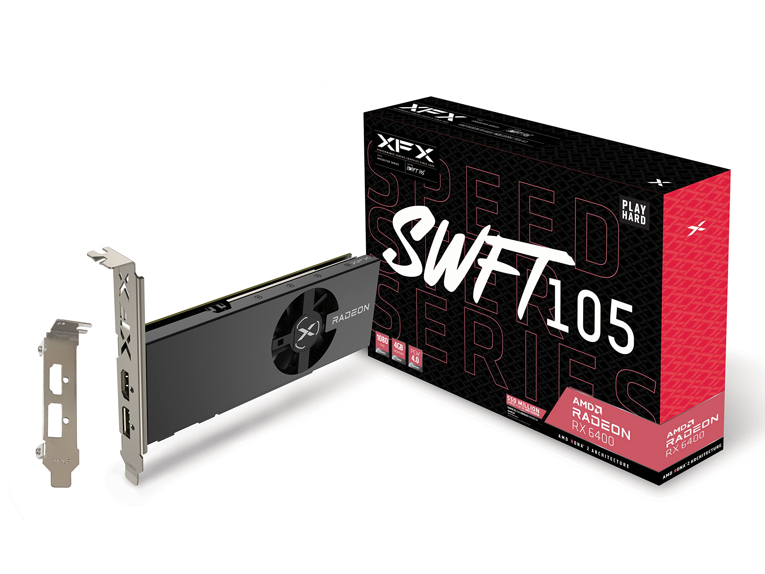 Foto 1 | Tarjeta Gráfica Xfx Speedster Swft105 Radeon Rx 6400 4gb Gddr6 - Venta Internacional.