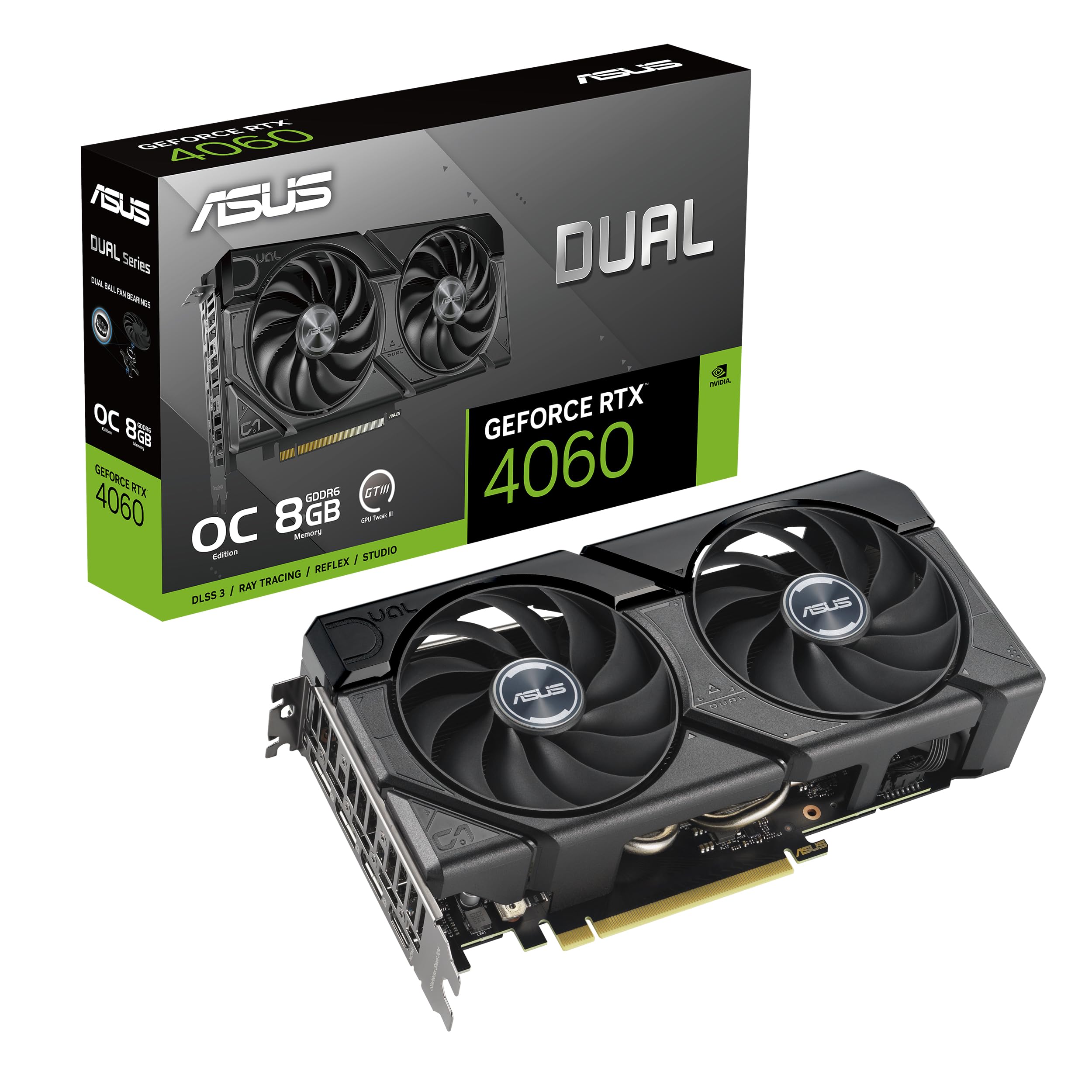 Tarjeta Gráfica Asus Dual Geforce Rtx 4060 Evo Oc 8gb Gddr6 - Venta Internacional.