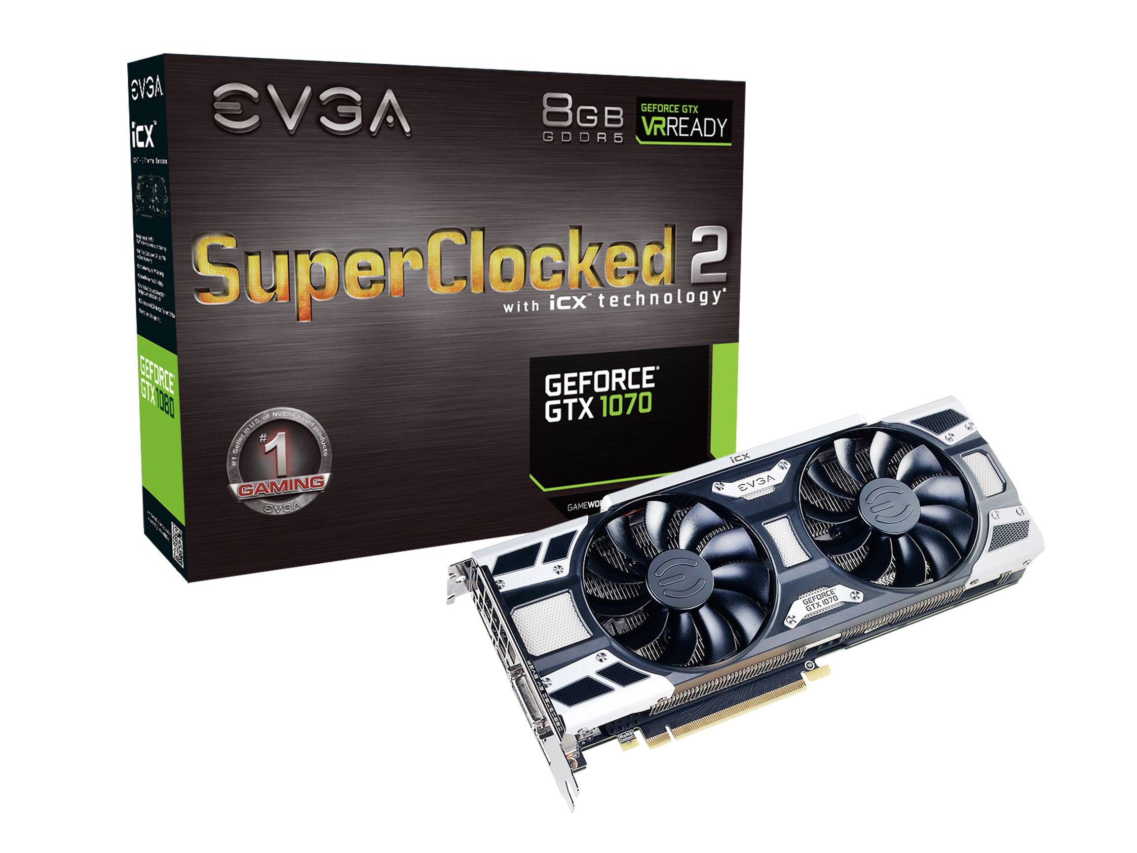 Tarjeta Gráfica Evga Geforce Gtx 1070 Sc2 Gaming 8gb Gddr5 - Venta Internacional.