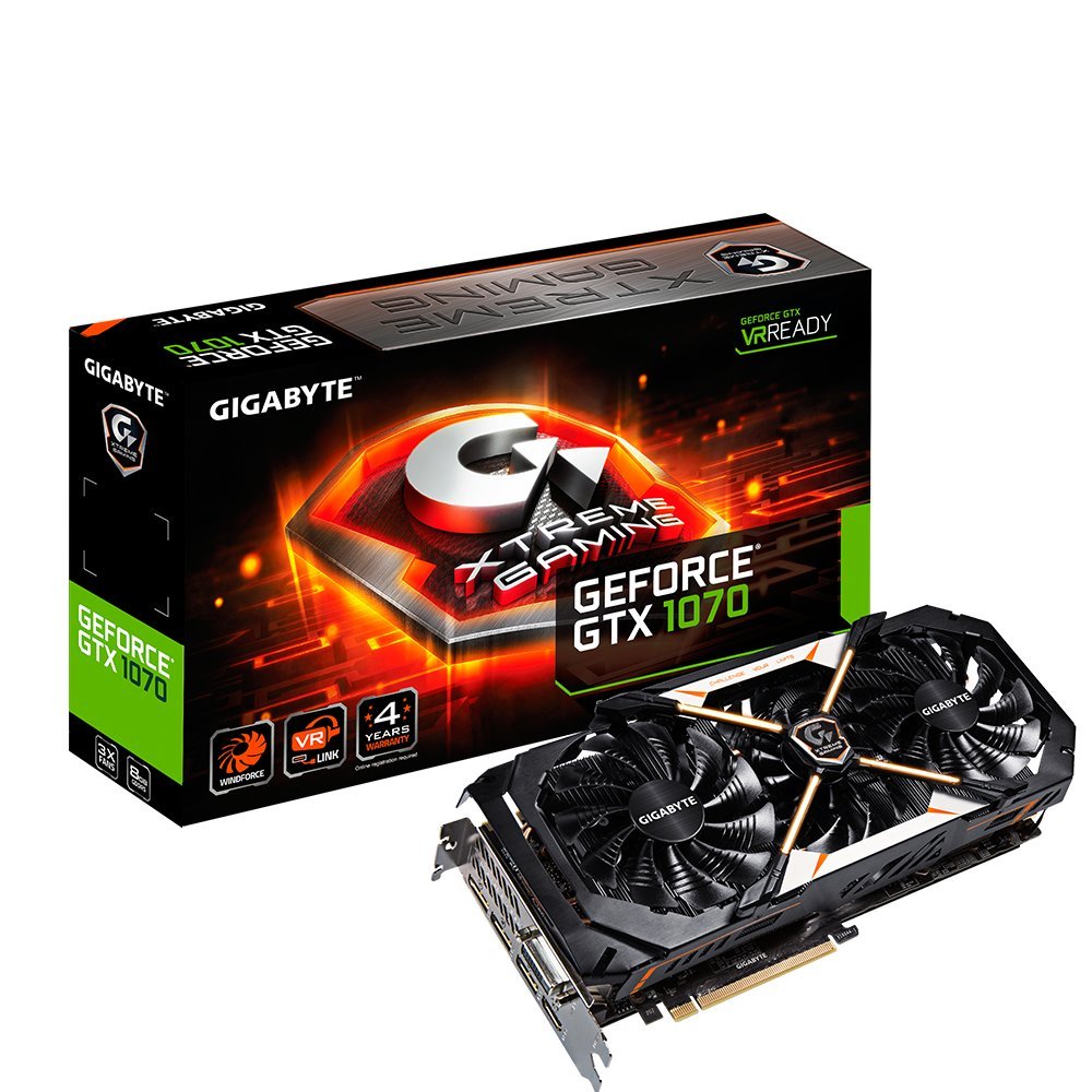 Foto 2 pulgar | Tarjeta De Vídeo Gigabyte Geforce Gtx 1070 Xtreme Gaming 8gb - Venta Internacional.