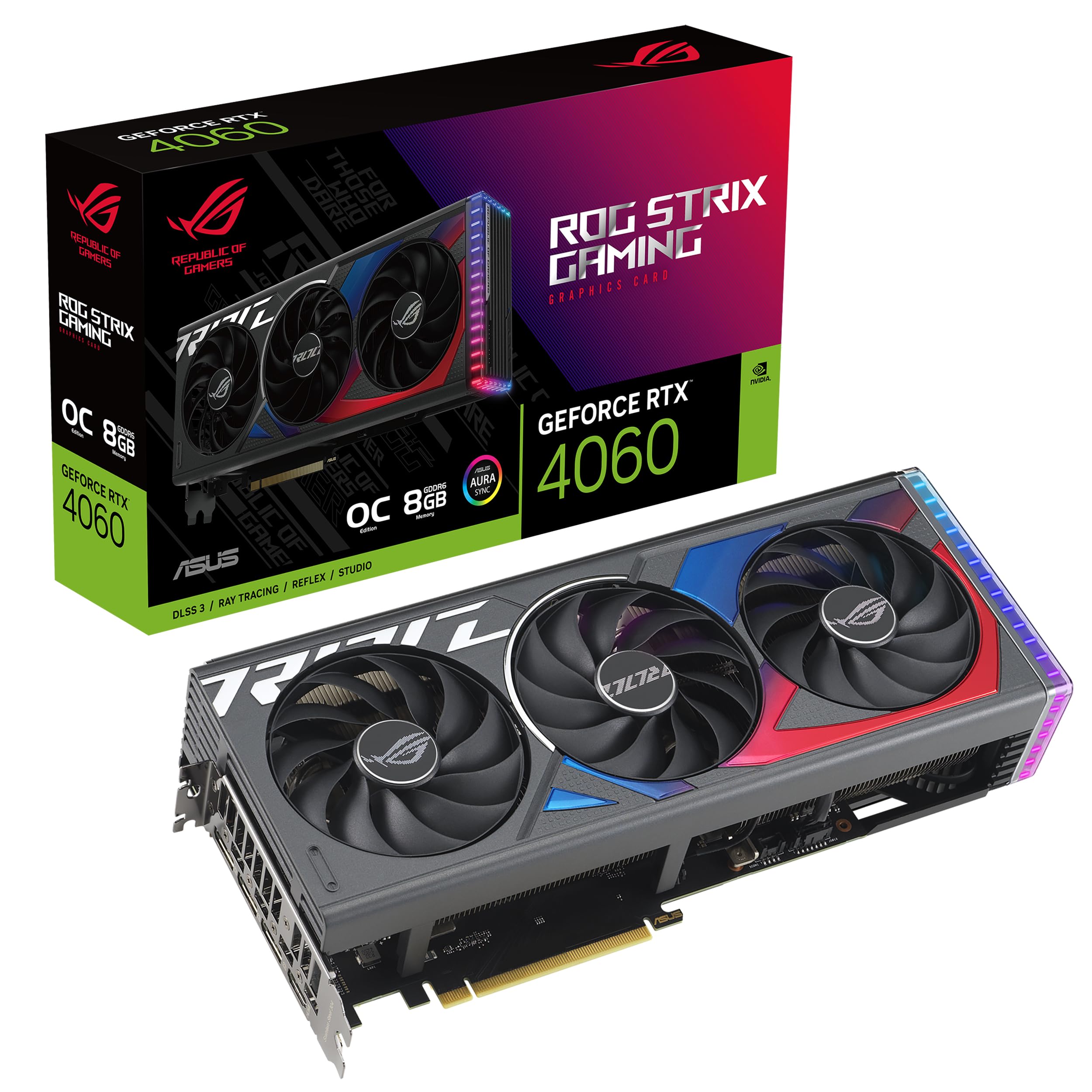 Foto 2 pulgar | Tarjeta Gráfica Asus Rog Strix Geforce Rtx 4060 Oc 8gb Gddr6 - Venta Internacional.