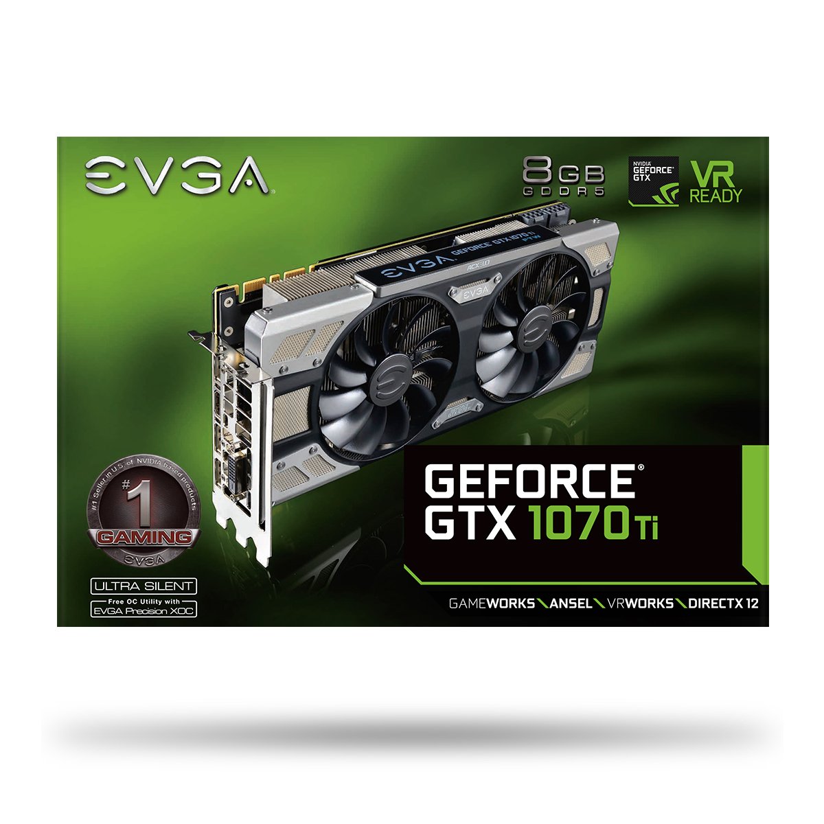 Foto 8 pulgar | Tarjeta Gráfica Evga Geforce Gtx 1070 Ti Ftw Ultra Silent 8gb - Venta Internacional.