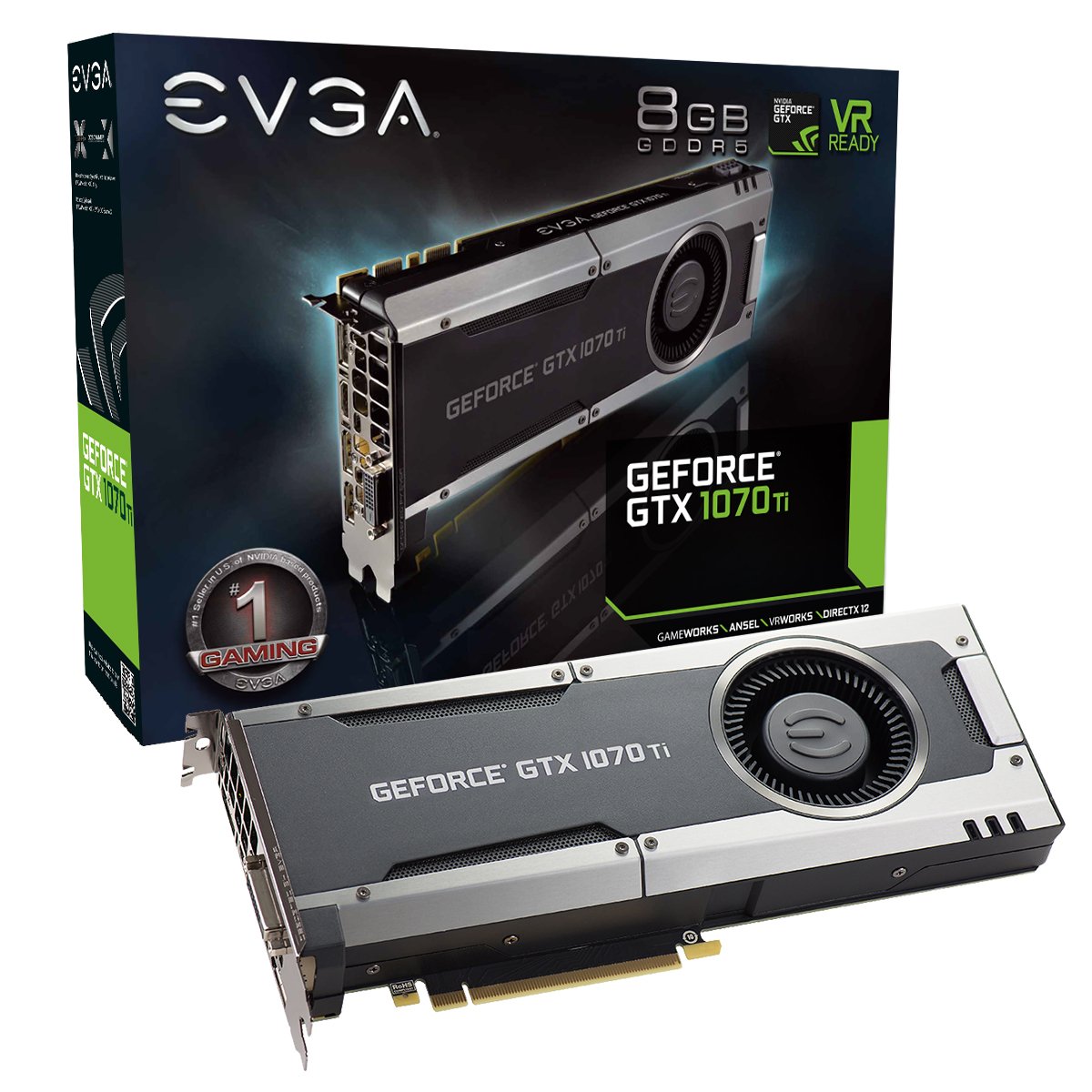 Foto 2 pulgar | Tarjeta Gráfica Evga Geforce Gtx 1070 Ti Gaming 8gb Gddr5 - Venta Internacional.