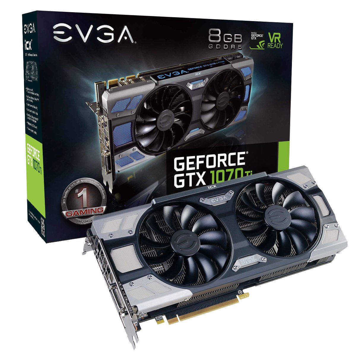 Foto 1 | Tarjeta Gráfica Evga Geforce Gtx 1070 Ti Ftw2 Gaming 8gb Gddr5 - Venta Internacional.
