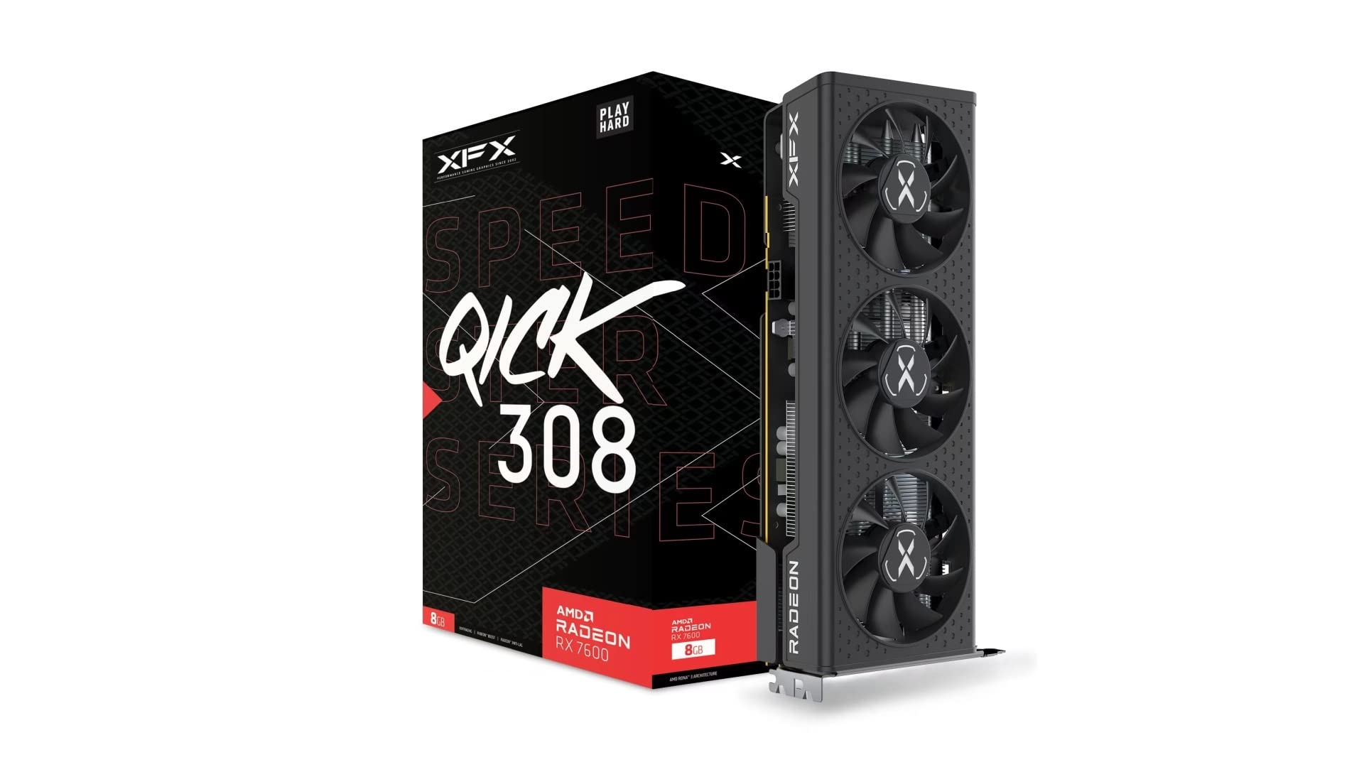 Foto 2 pulgar | Tarjeta Gráfica Xfx Speedster Qick308 Radeon Rx 7600 8gb Gddr6 - Venta Internacional.