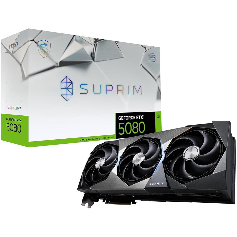 Tarjeta De Video Msi Geforce Rtx 5080 16g Suprim Soc 16gb Gddr7
