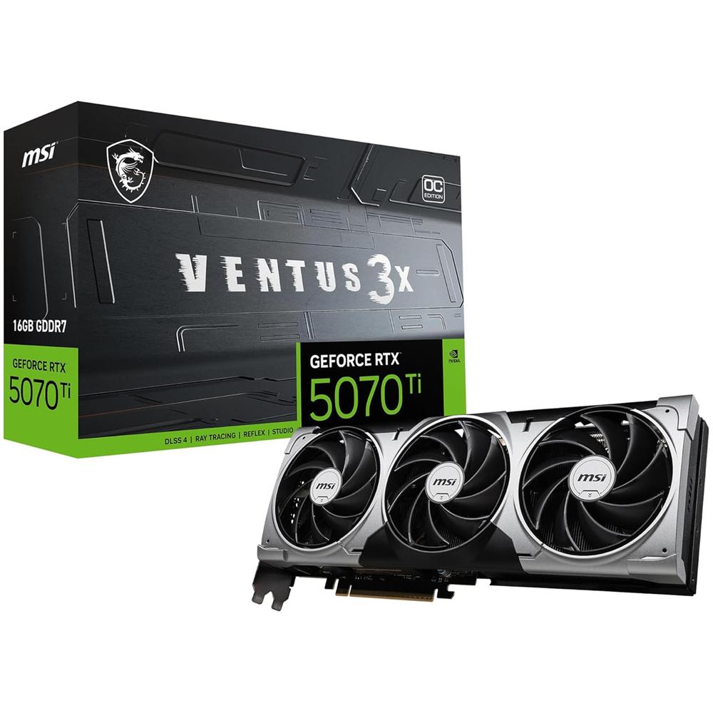 Foto 1 | Tarjeta De Video Msi Nvidia Geforce Rtx 5070 Ti Ventus 3x Oc 16gb Gddr7 3 Fan Dlss 4 Pci Express 5.0 Ia