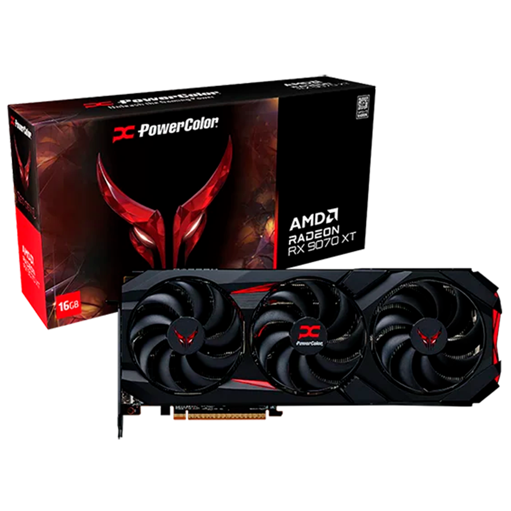 Foto 2 pulgar | Tvideo Power Color Red Devil Edicion Rx9070xt Amd Oc 16gb Gddr6 Hdmi Dp Rx9070xt 16g-e/oc