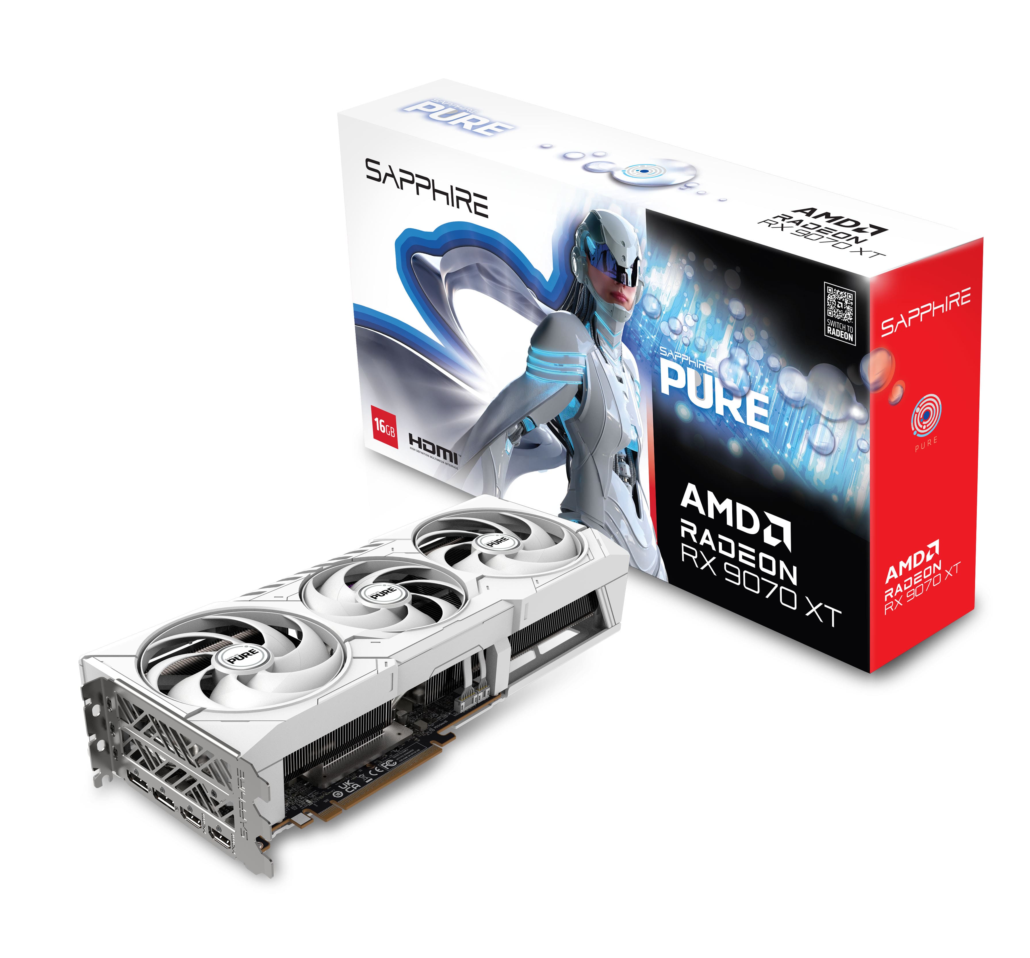 Foto 3 pulgar | Tvideo Sapphire Rx9070 Xt Pura Radeon 16gb 256bit 11348-02-20g