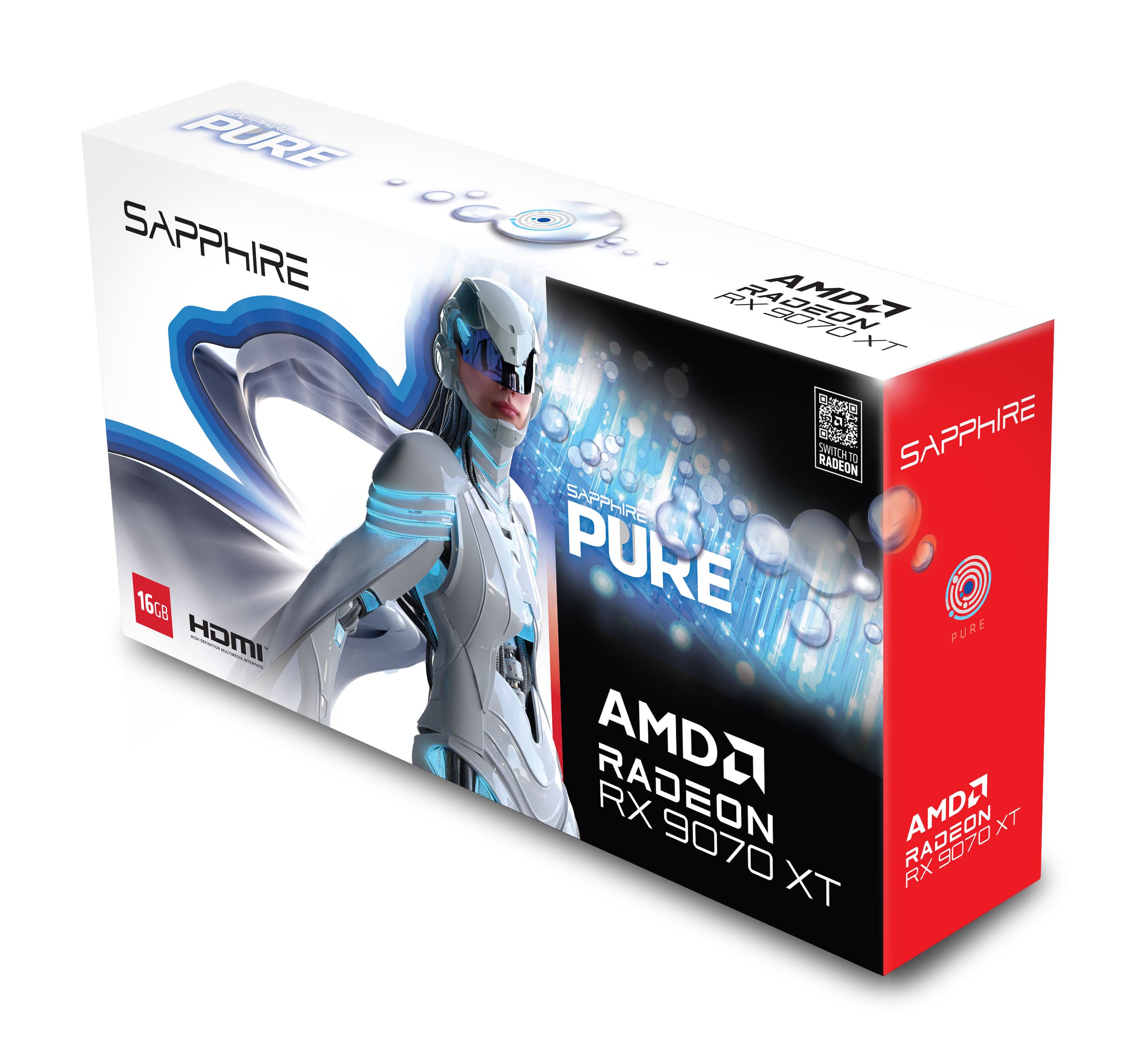 Foto 4 pulgar | Tvideo Sapphire Rx9070 Xt Pura Radeon 16gb 256bit 11348-02-20g