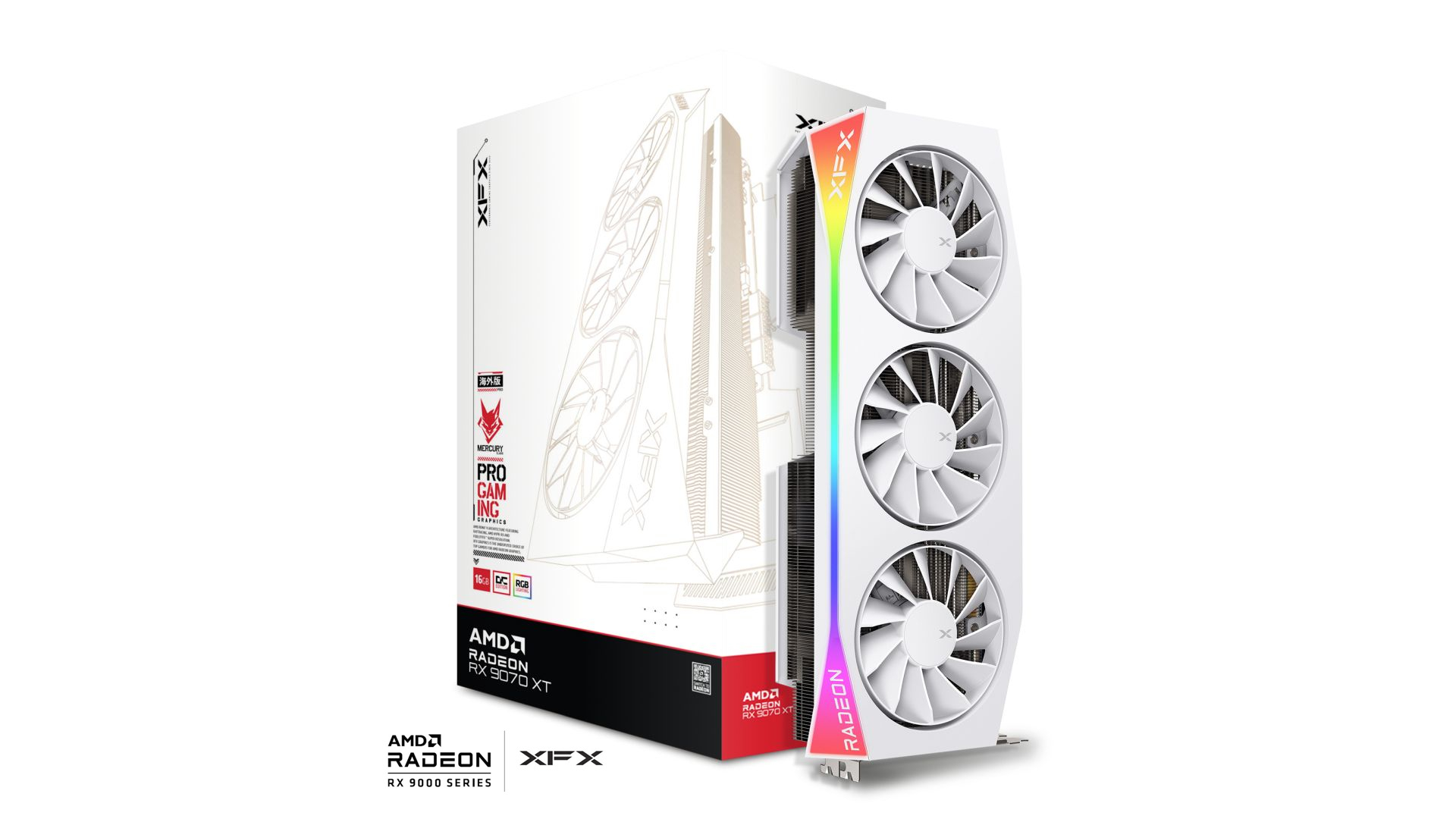 Foto 2 pulgar | Tvideo Xfx Rx 9070xt Oc Mercury Radeon Gaming Rgb 16gb Gddr6 Hdmi Dp Rx-97trgbbw9