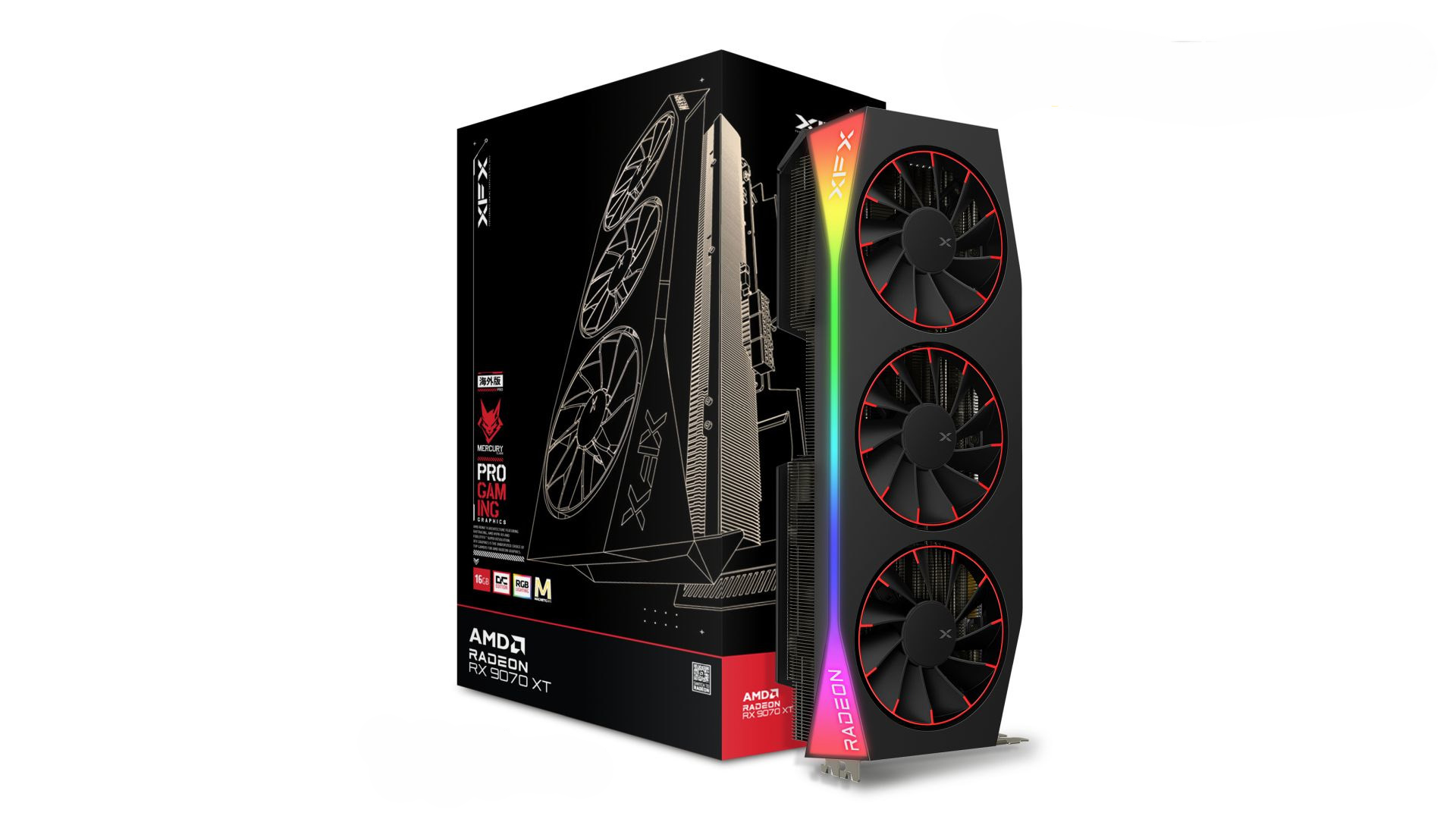 Foto 2 pulgar | Tvideo Xfx Rx 9070xt Oc Mercury Radeon Magnetic Rgb 16gb Gddr6 Hdmi Dp Rx-97tmargb9