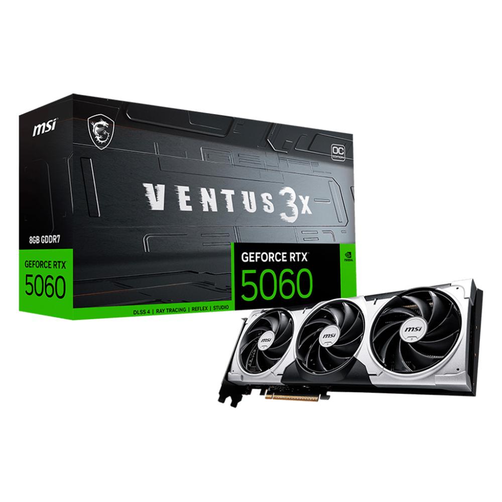 Foto 2 pulgar | Tarjeta De Video Msi Geforce Rtx 5060 8g Ventus 3x Oc 8gb Gddr7 G5060-8v3c