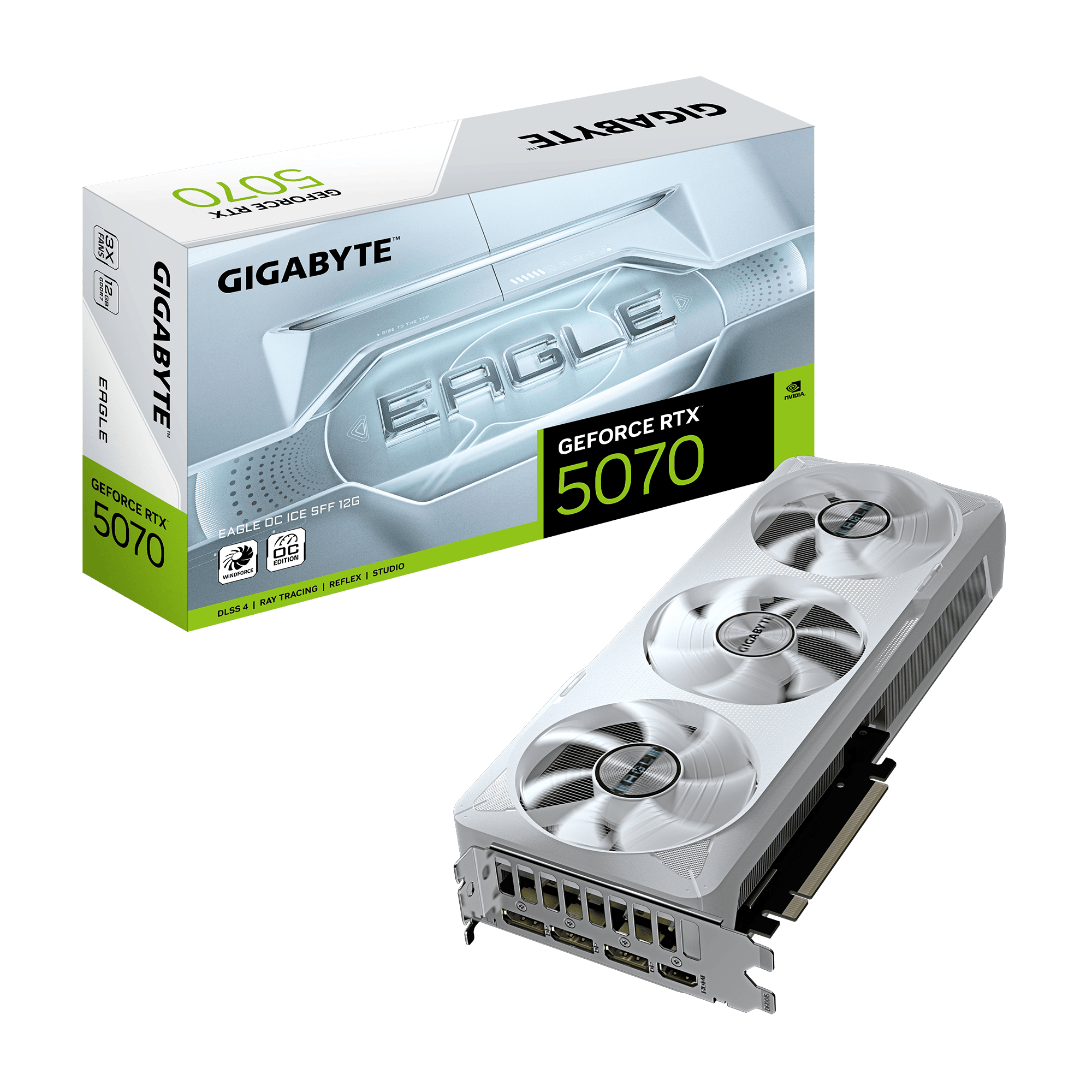 Foto 2 pulgar | Tvideo Gigabyte Rtx 5070 Eagle Oc Ice Sff 12gb 192 Bit Gddr7 Gv-n5070eagleoc Ice-12gd