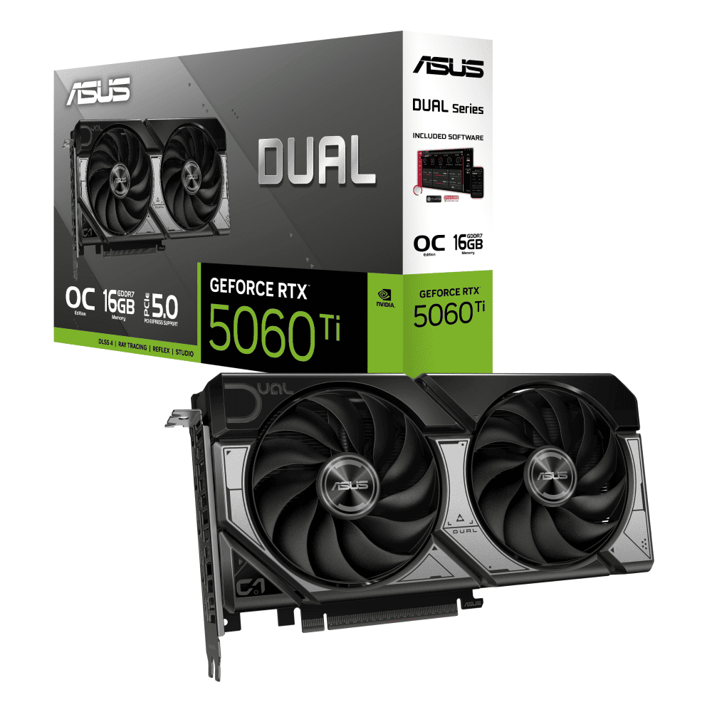 Foto 2 pulgar | Tvideo Asus Dual Rtx 5060 Ti 16gb Oc Gddr7 Hdmi Dp Dual-rtx5060ti-o16g 90yv0mh0-m0aa00