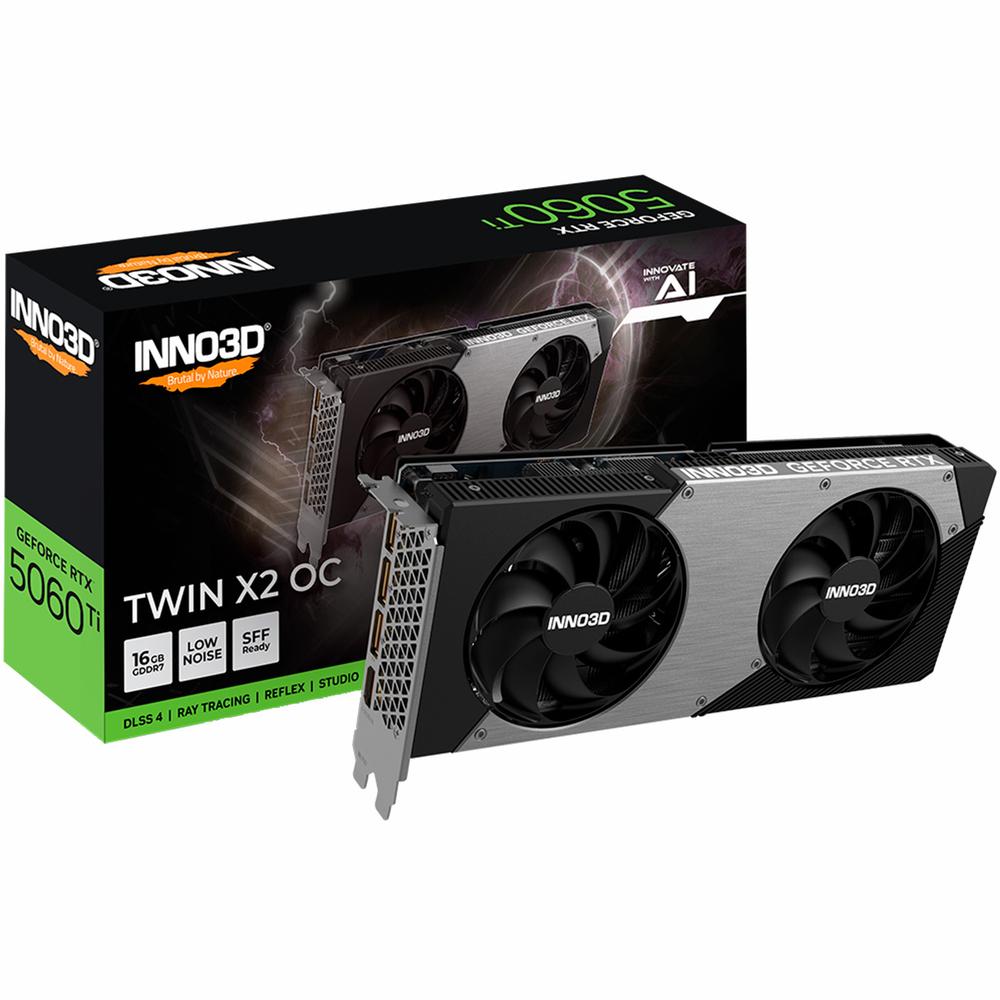Foto 2 pulgar | Tarjeta De Video Inno3d Geforce Rtx 5060 Ti Twin X2 Oc 16gb Gddr7 N506t2-16d7x-191073n