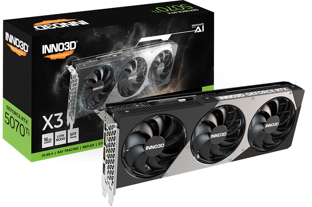 Foto 2 pulgar | Tvideo Inno3d Rtx 5070 Ti X3 Oc 16gb Gddr7 Hdmi Dp N507t3-16d7x-176068n