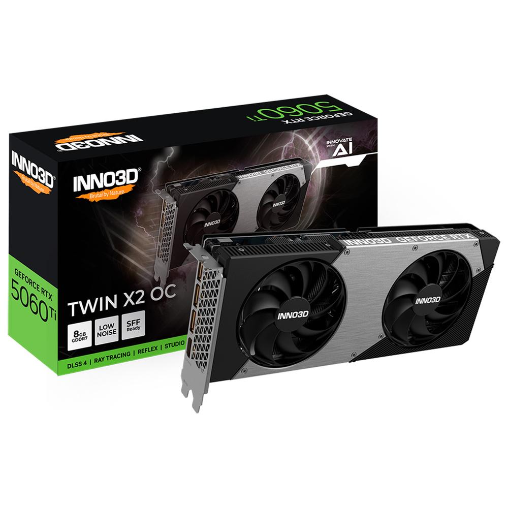 Foto 2 pulgar | Tarjeta De Video Inno3d Geforce Rtx 5060 Ti Twin X2 Oc 8gb Gddr7 N506t2-08d7x-193075n