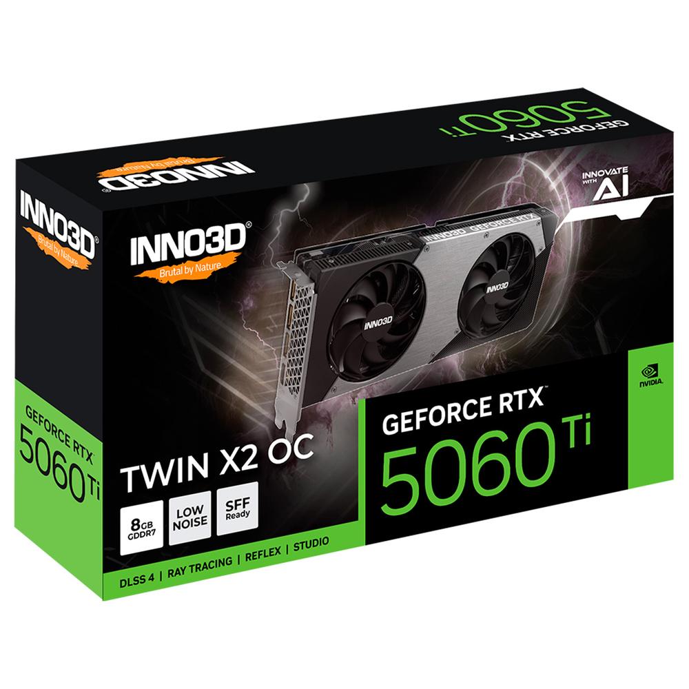 Foto 5 pulgar | Tarjeta De Video Inno3d Geforce Rtx 5060 Ti Twin X2 Oc 8gb Gddr7 N506t2-08d7x-193075n