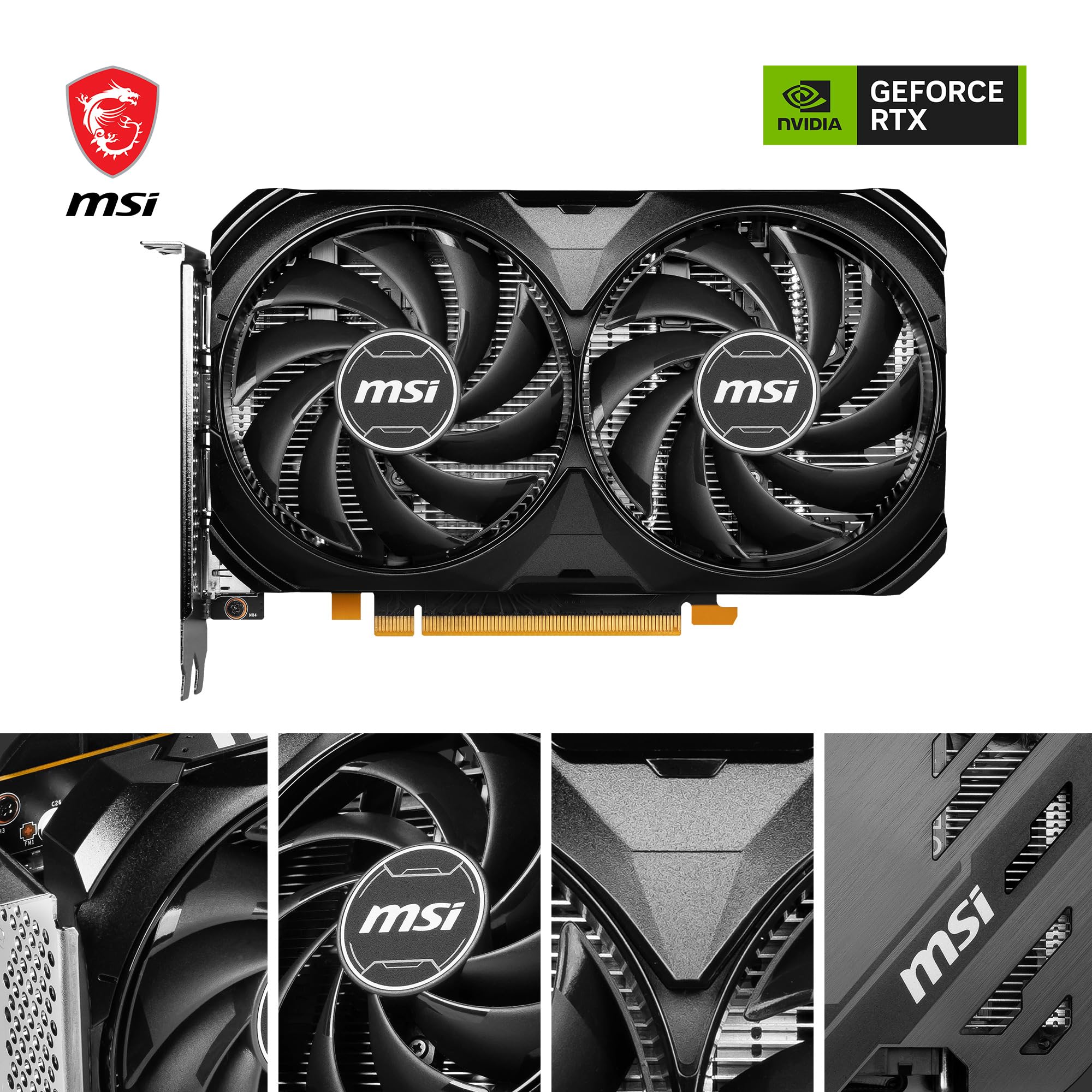 Foto 3 pulgar | Tarjeta Gráfica Msi Geforce Rtx 4060 Ventus 2x Black 8g Oc 8gb - Venta Internacional.