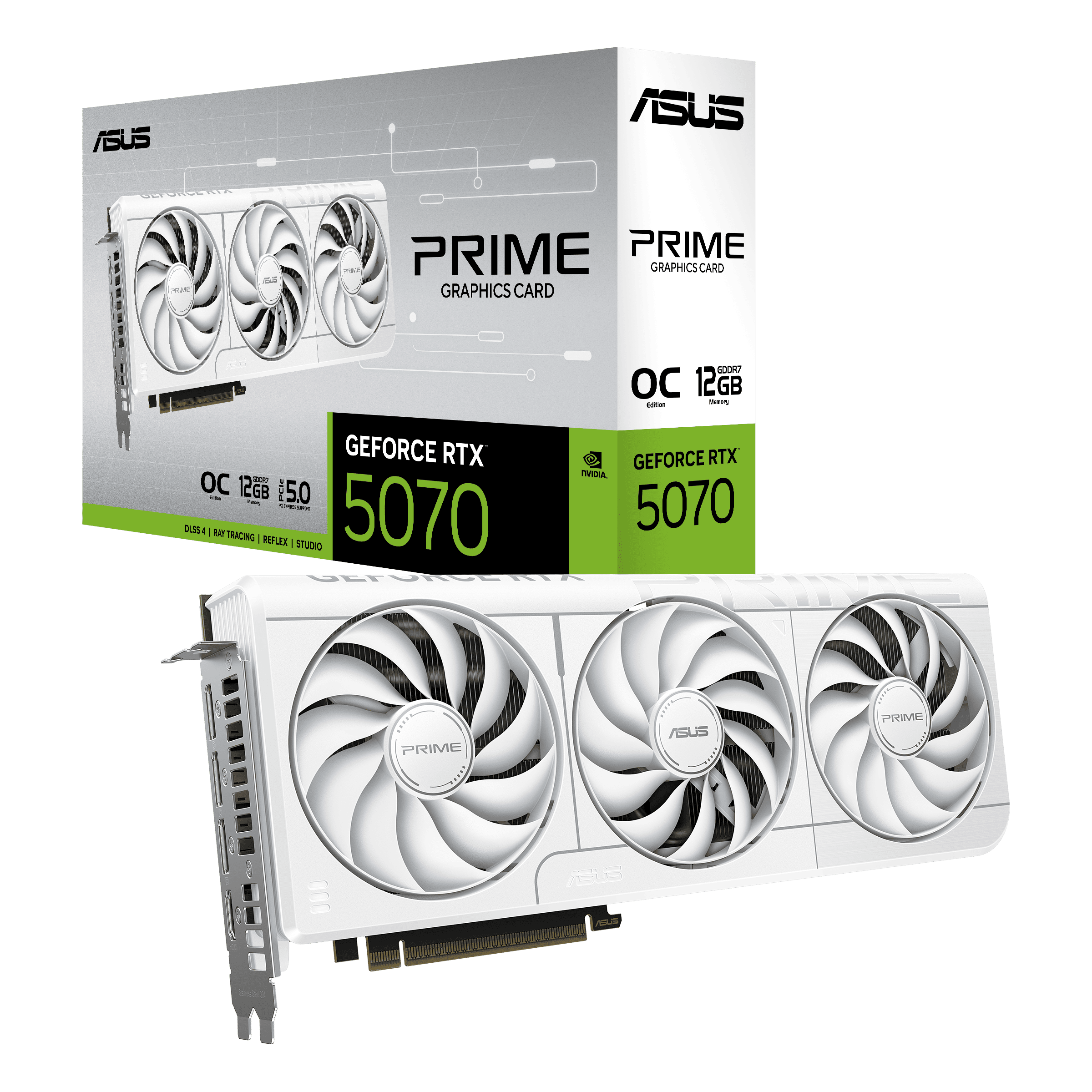 Foto 2 pulgar | Tarjeta De Video Nvidia Prime-rtx5070-o12g-white Asus 12gb Gddr7 90yv0m19-mvaa00