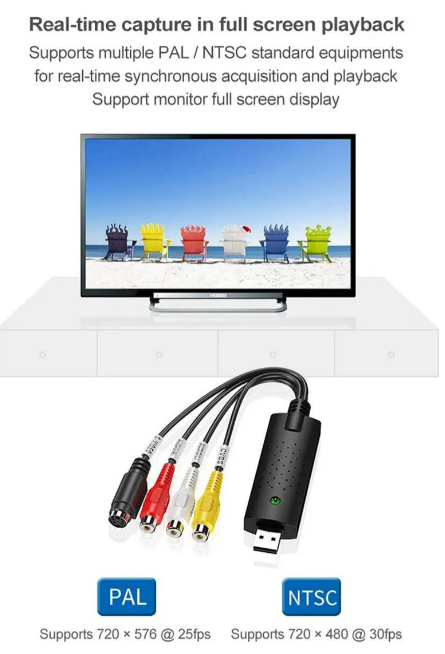 Foto 5 pulgar | Tarjeta De Captura Xtellar Usb A Rca – Convertidor Digital Para Vhs  Vcr Y Dvd
