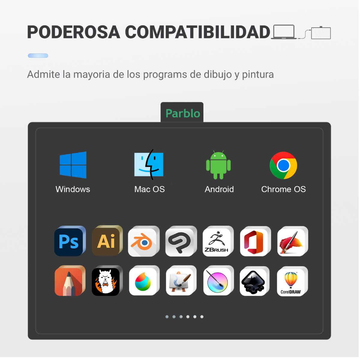 Foto 4 | Tableta Digitalizadora Parblo Ninos N10 Dibujo 10x6.25 Pulgadas