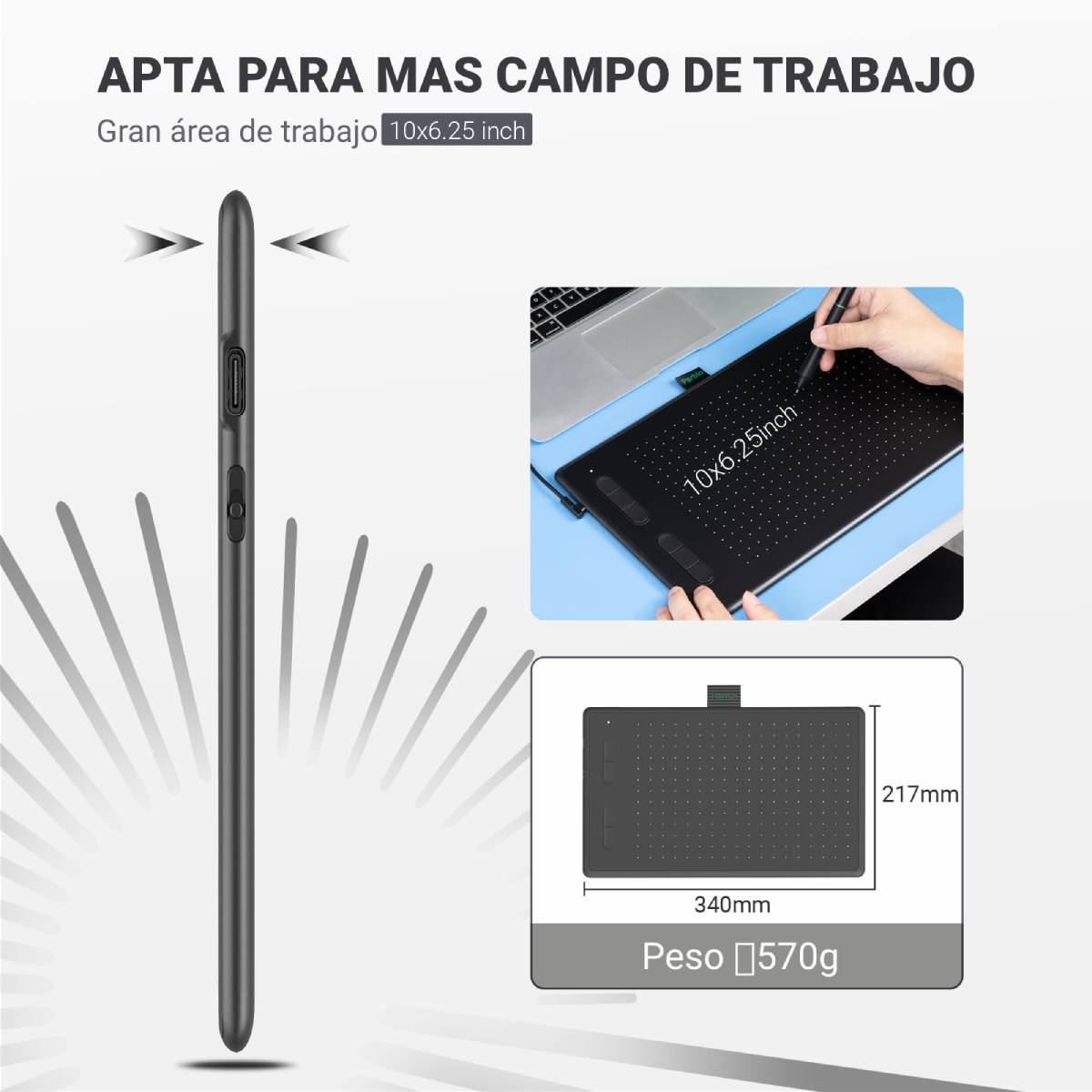 Foto 6 pulgar | Tableta Digitalizadora Parblo Ninos N10 Dibujo 10x6.25 Pulgadas