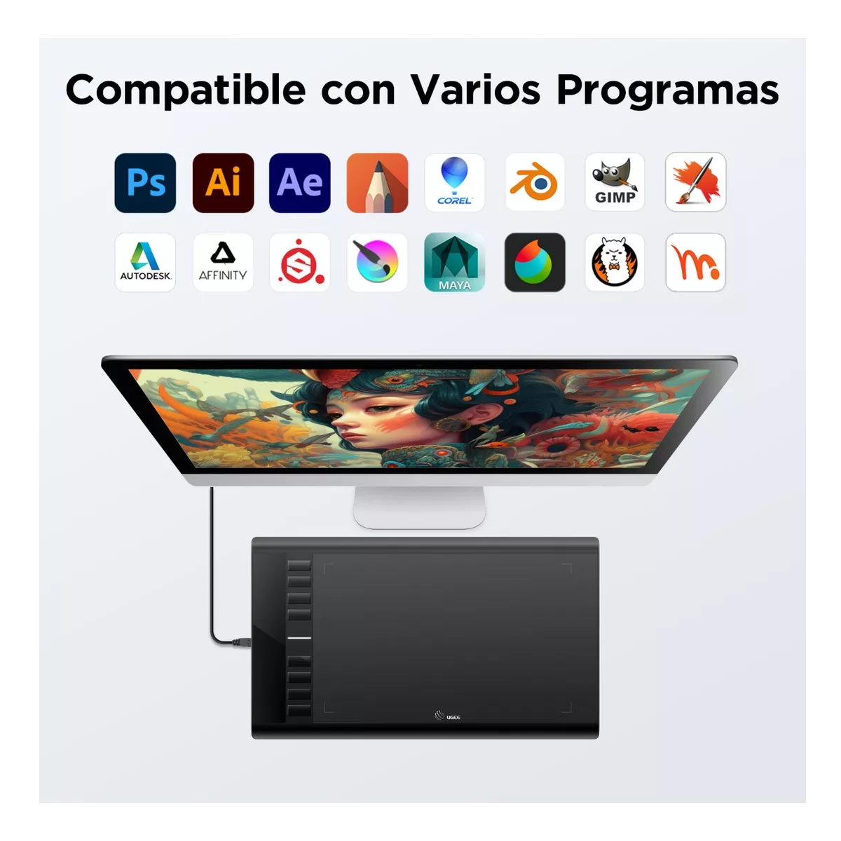 Foto 4 pulgar | Tableta Digitalizadora con Lápiz Eo Safe Imports ESI-10929 Negra