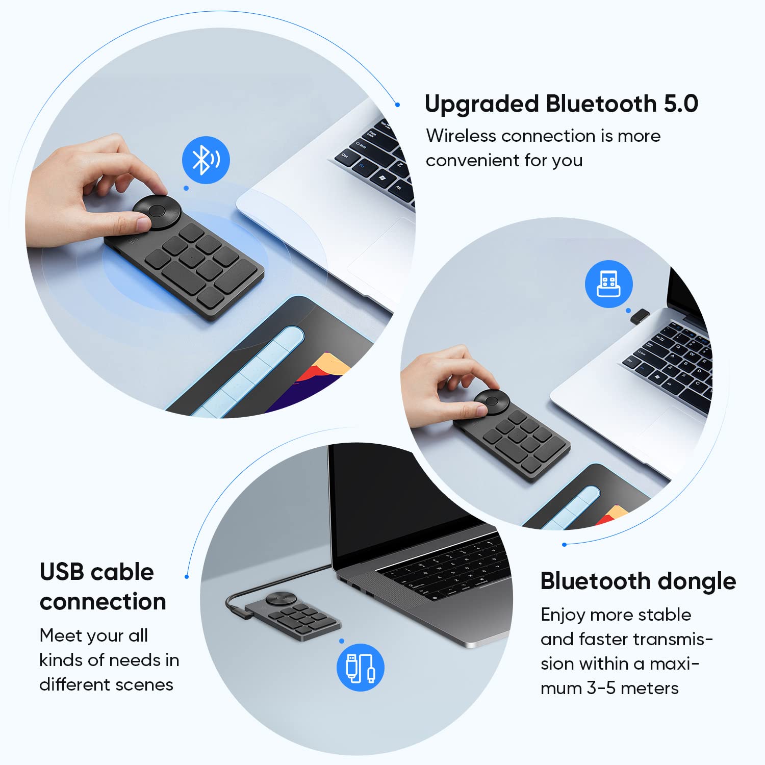 Foto 3 pulgar | Teclado Abreviado Inalámbrico Xp-pen Mini Keydial Ack05 - Venta Internacional.
