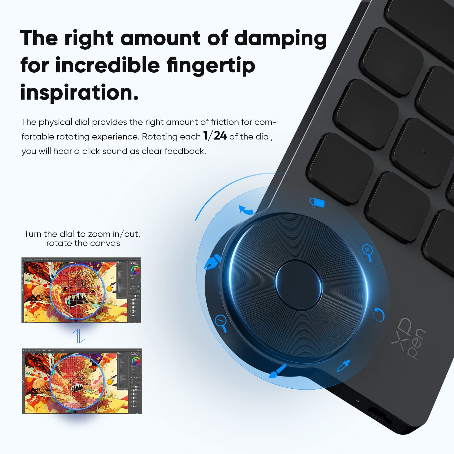 Foto 5 pulgar | Teclado Abreviado Inalámbrico Xp-pen Mini Keydial Ack05 - Venta Internacional.