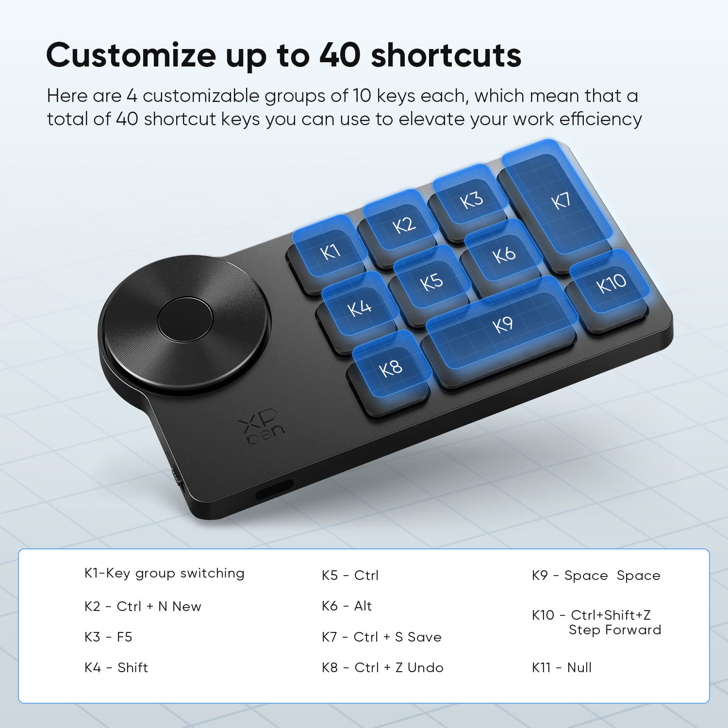 Foto 8 pulgar | Teclado Abreviado Inalámbrico Xp-pen Mini Keydial Ack05 - Venta Internacional.