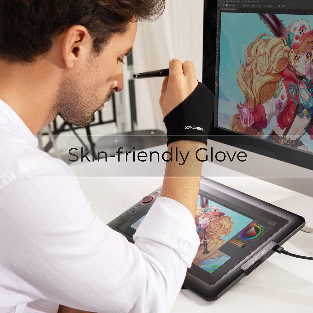 Foto 3 | Guante De Dibujo Xp-pen Artist De 2 Dedos Para Tableta Gráfica - Venta Internacional.